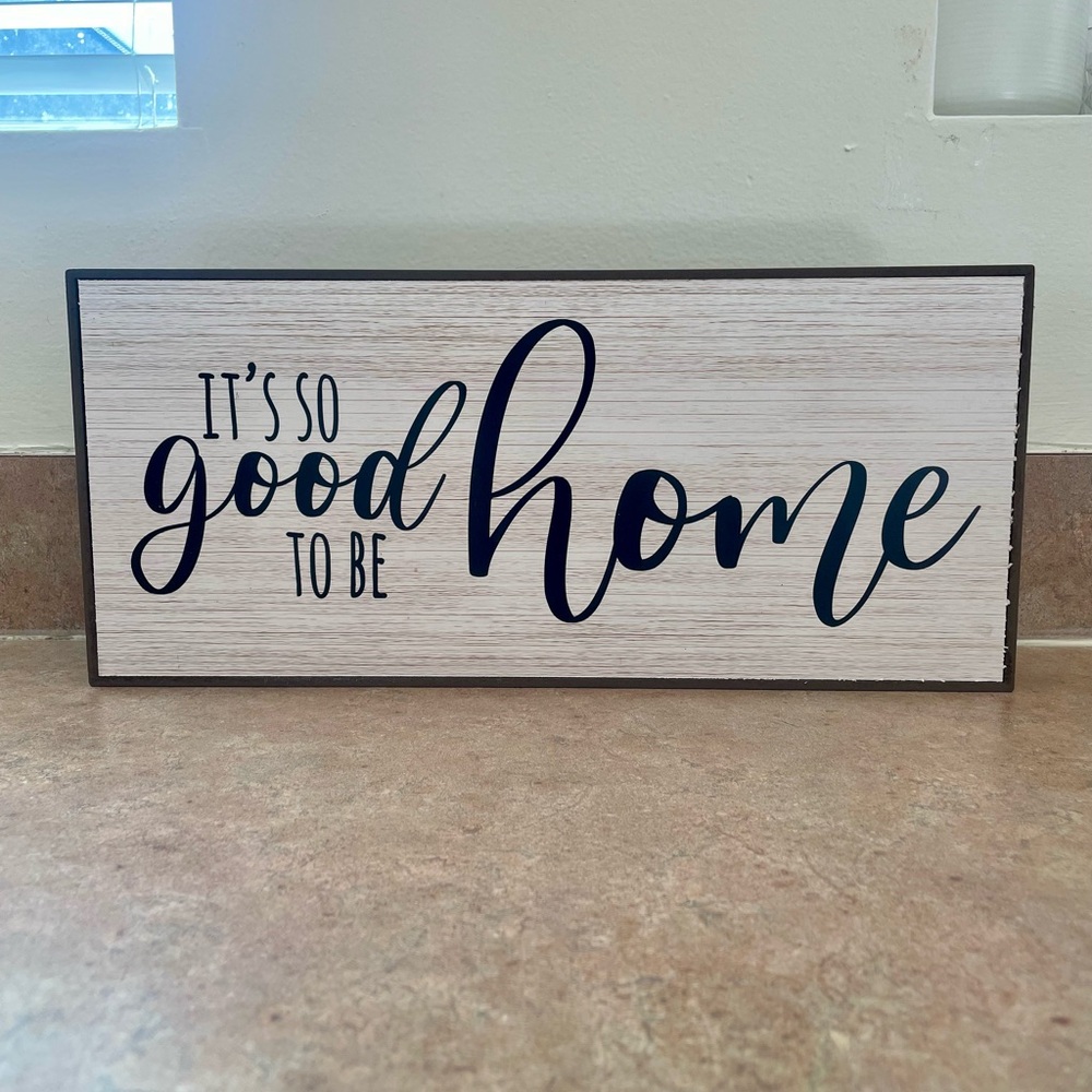 Black and White Home Wall Decor Sign